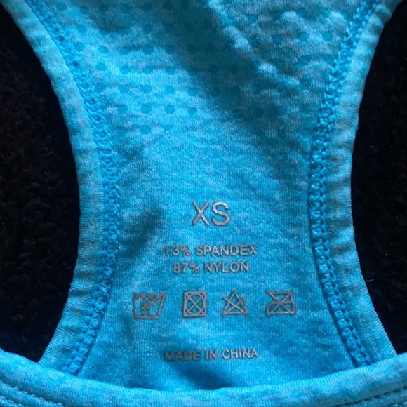 Aqua blue NVGTN sports bra. - Picture 3 of 4